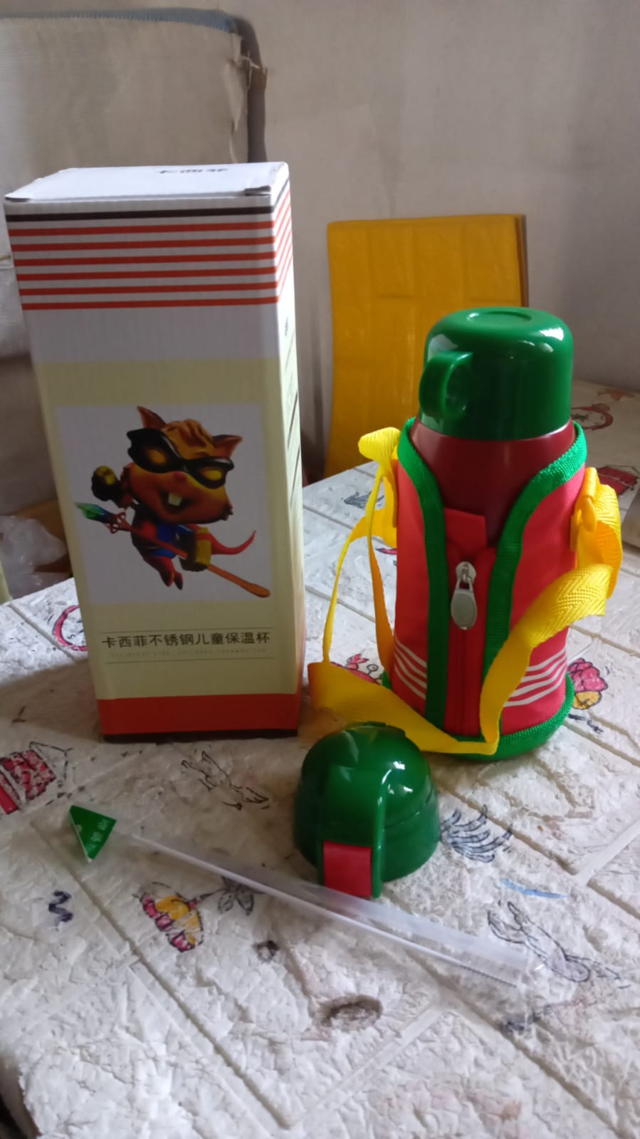 12544 Premium Stainless Steel Insulated Sipper Bottle Print Water FlaskCartoon Vacuum Hot Cold For Kids / Travelling Water Bottle for Kids with Pop up Straw, Double Wall Thermos with Straw & Bottle Zippe Cover For office/Gym/School (550 ML) 12544 Premium Stainless Steel Insulated Sipper Bottle Print Water FlaskCartoon Vacuum Hot Cold For Kids / Travelling Water Bottle for Kids with Pop up Straw, Double Wall Thermos with Straw & Bottle Zippe Cover For office/Gym/School (550 ML)